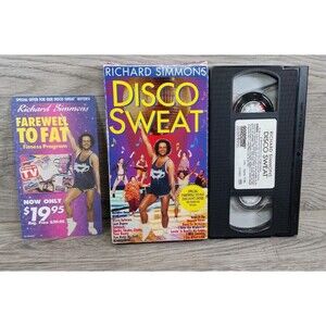 Vintage Richard Simmons - Disco Sweat - VHS-1990s-Video Cassette